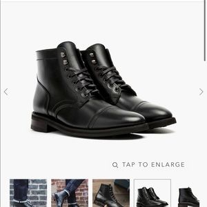 Thursday Captain Boots (wide) in classic black